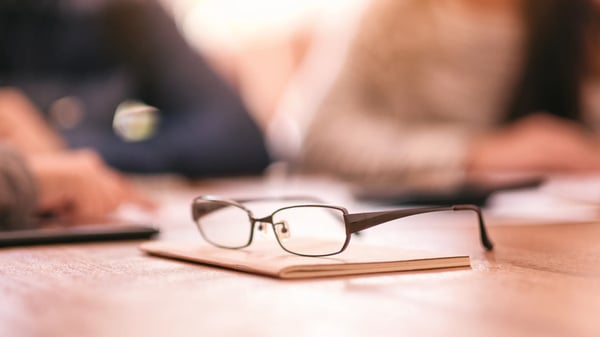 Glasses on a table